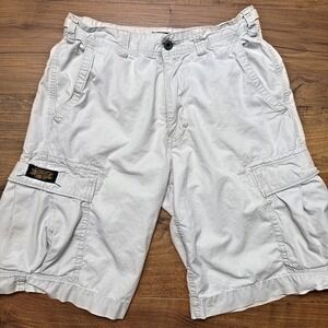 Vtg Polo Jeans Co Men 31 Ralph Lauren Cargo‎ Shorts Military Surplus Khaki READ